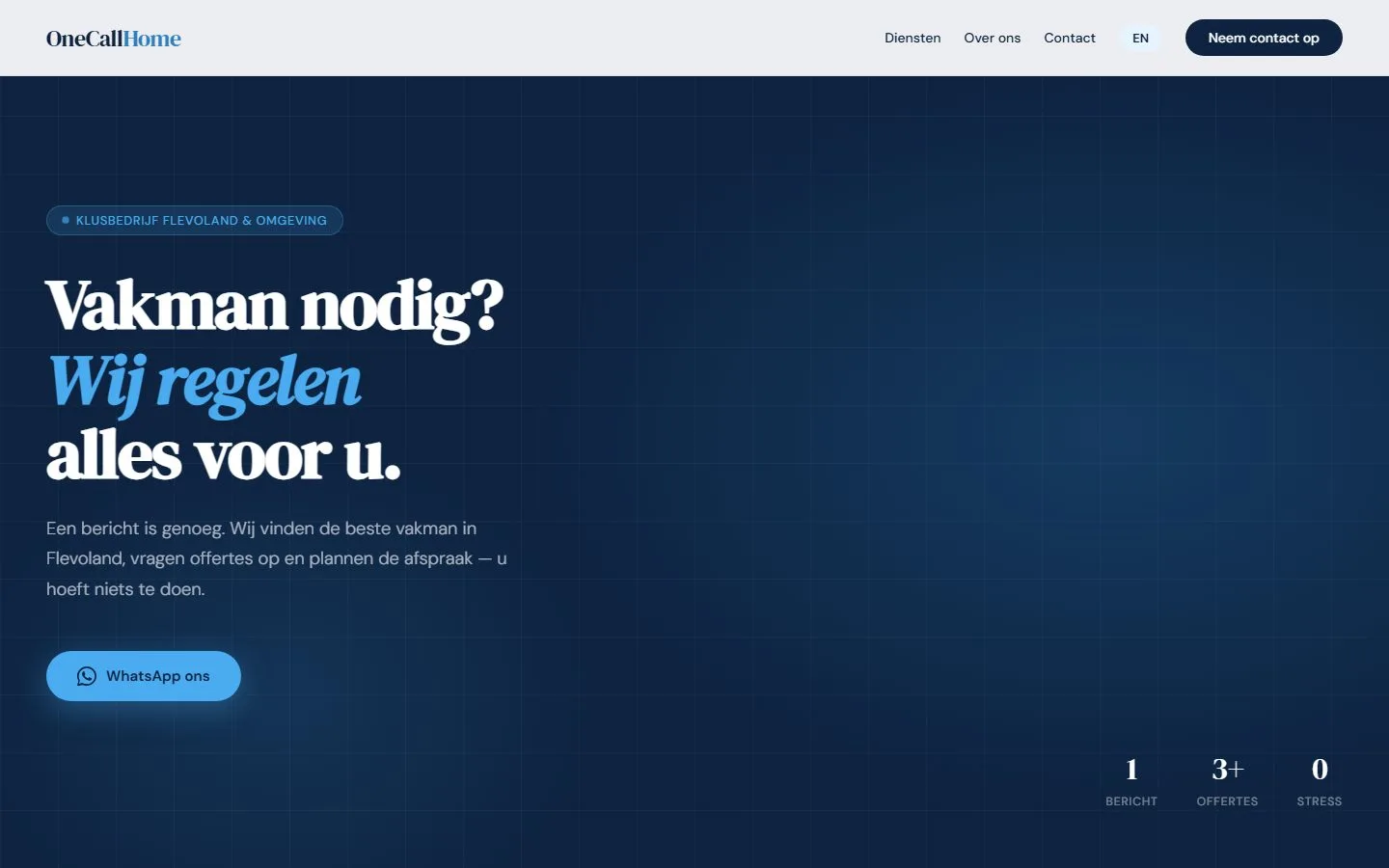 OneCallHome — Leadgen-site